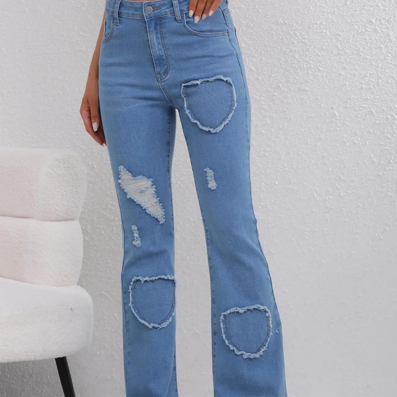Juniors Loose Fit Denim Pants for Women Cowgirl High Cut Straight Leg Plain Long Leg Summer Fall 2025 Fashion Y2K