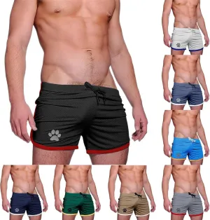 Lastesso Mens Shorts Quick Dry Running Athletic Swim Suits Lightweight 5 Inch Beach Bathing Suits Funny Gym Workout Short