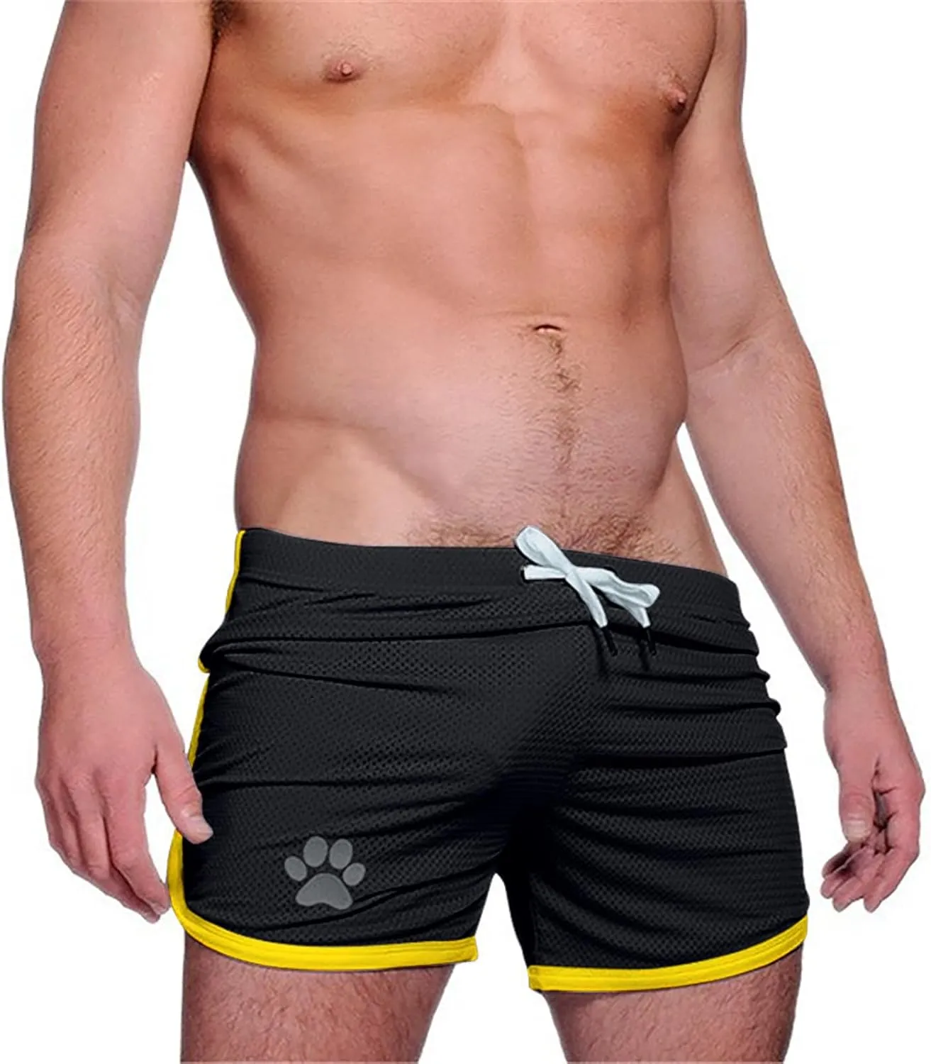 Lastesso Mens Shorts Quick Dry Running Athletic Swim Suits Lightweight 5 Inch Beach Bathing Suits Funny Gym Workout Short