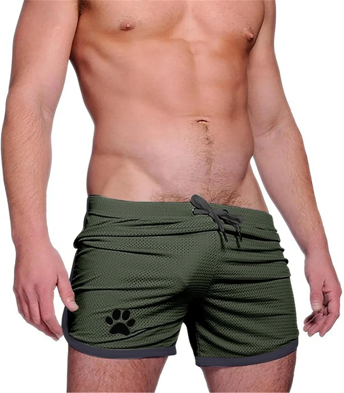Lastesso Mens Shorts Quick Dry Running Athletic Swim Suits Lightweight 5 Inch Beach Bathing Suits Funny Gym Workout Short