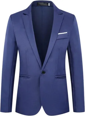 LCMTWX Casual Slim Fit Suit Blazer Jacket for Men One Button Lightweight Sport Coats Formal Dress Daily Business Suit