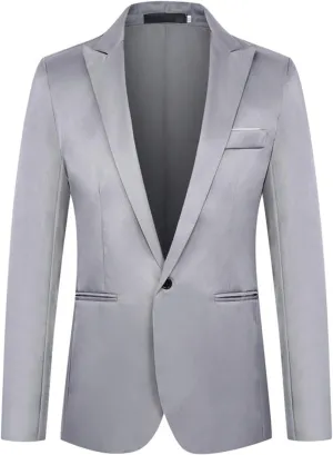 LCMTWX Casual Slim Fit Suit Blazer Jacket for Men One Button Lightweight Sport Coats Formal Dress Daily Business Suit