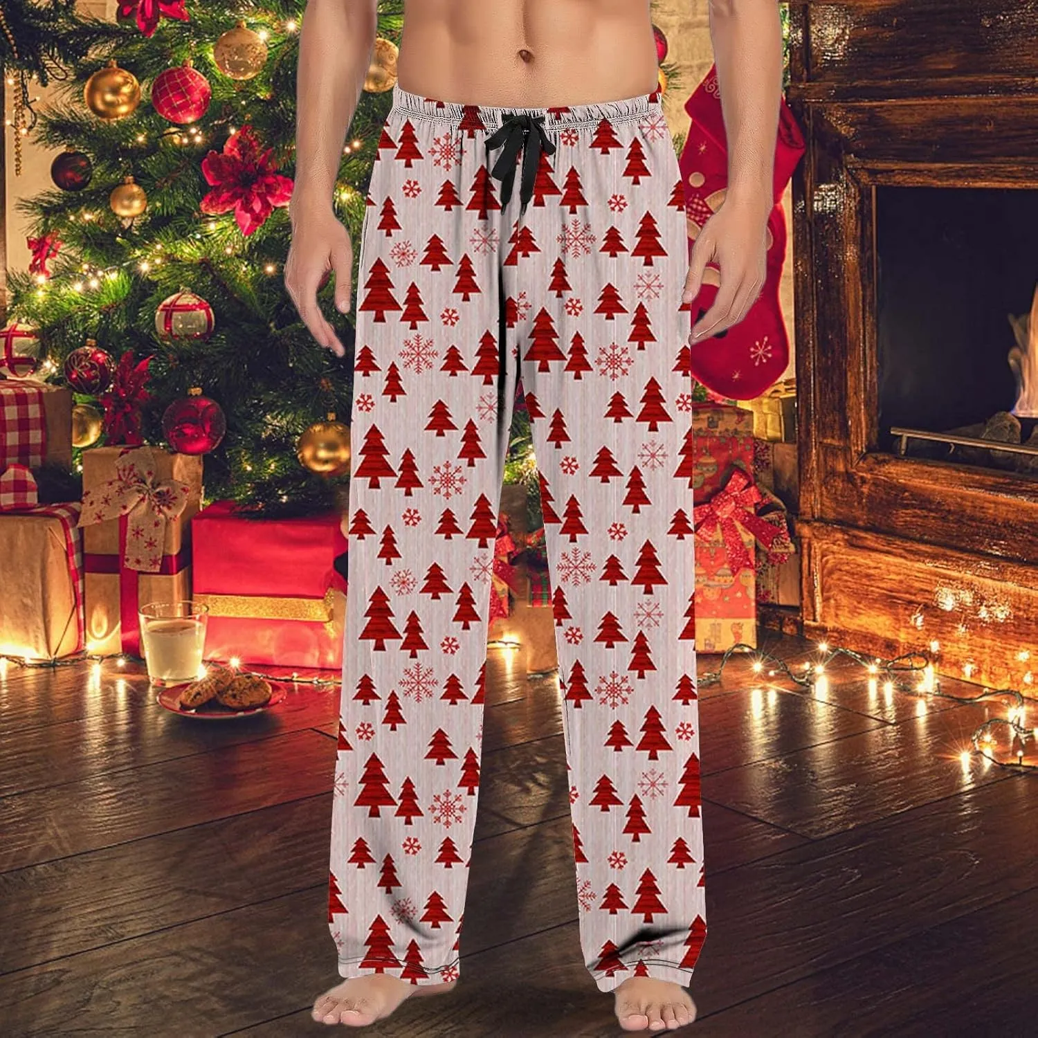 LCMTWX Pajama Bottoms for Men Women Pajama Pants with Drawstring and Pockets Sleep Bottoms Pajamas with Pockets Big and