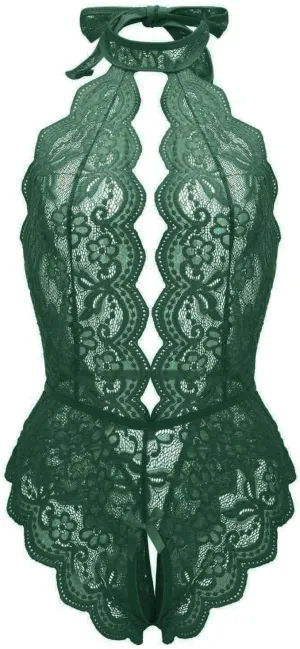 Lingerie for Women Sexy Slutty Ruffle Trim Bodysuit Lingerie Cami Shorts Set Crotchless Bralette