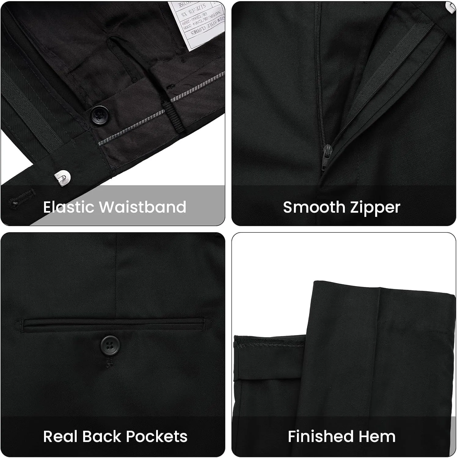 MAGE MALE Mens 3 Piece Slim Fit Suits Tuxedo Suit Set Prom Wedding Suits Two Button Blazer Jacket Vest Pants with Tie