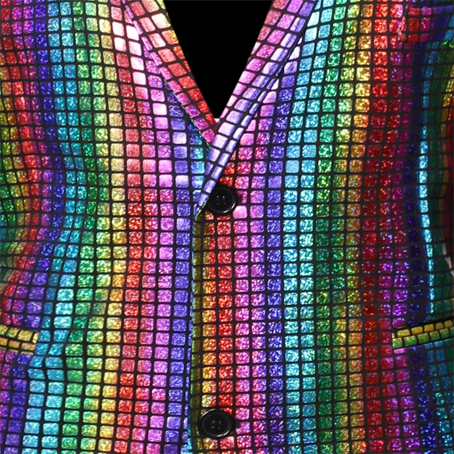 Men 2 Piece Shiny Sequin Blazer Fashion Tuxedo Party Dinner Prom Outfit Two Button Wedding Suit Jacket Pant