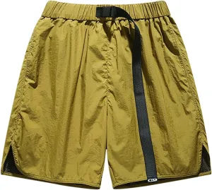 Men Casual Shorts Elastic Waist Quick Dry Shorts Loose Fit Big and Tall Lightweight Outdoor Beach Shorts