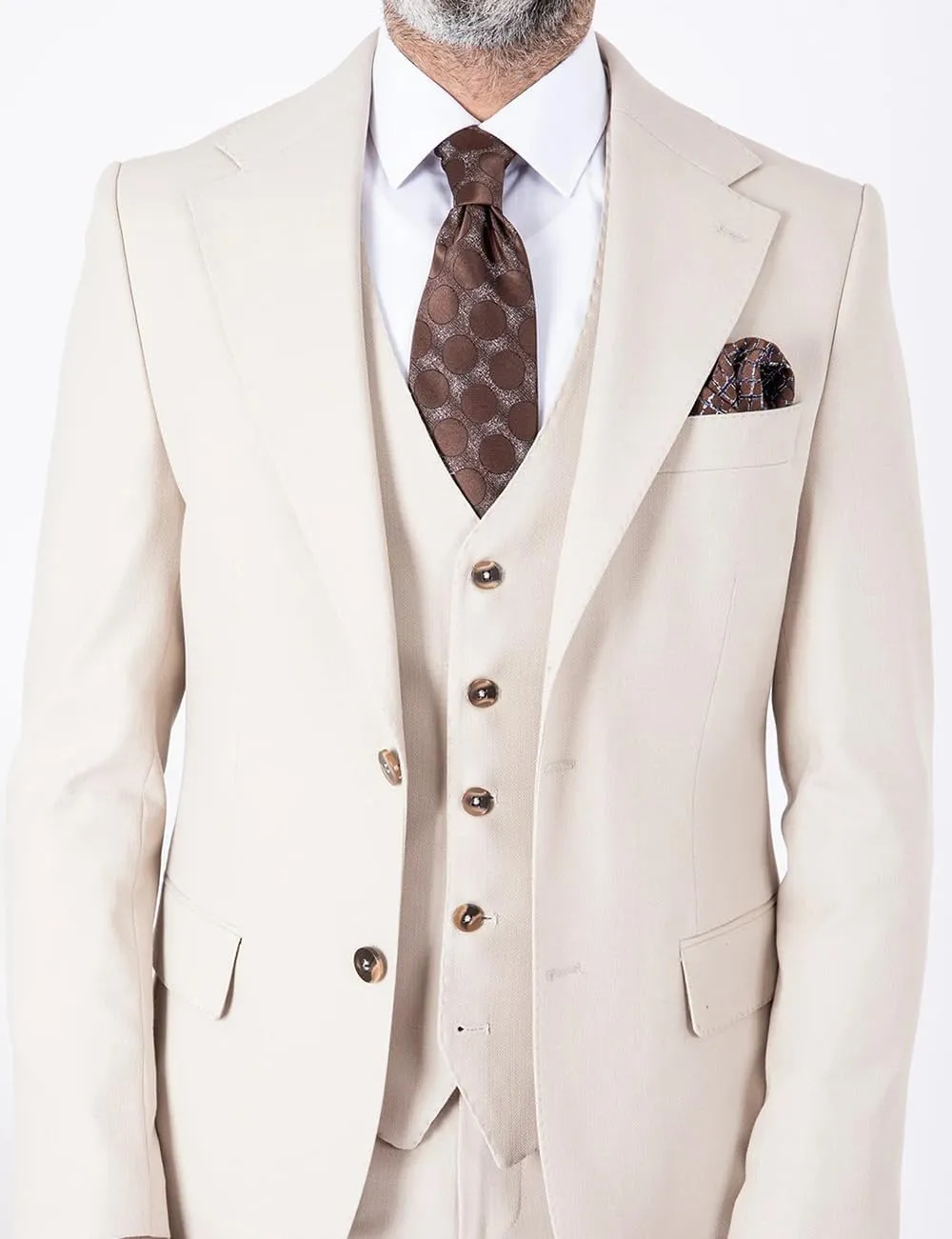 Men Slim Fit Suits 3 Piece Wedding Groomsmen Prom Homecoming Business Suit Two Button Blazer Jacket Vest Pants Tuxedo Set