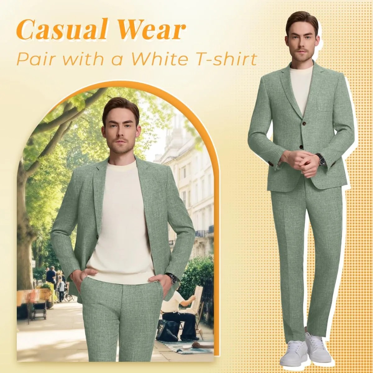 Men Suits Lightweight 3 Piece Slim Fit 2 Button Blazer Vest Pants Suit Sets Casual Men Wedding Suits Prom Tuxedo