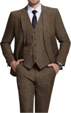 Men Suits Lightweight 3 Piece Slim Fit 2 Button Blazer Vest Pants Suit Sets Casual Men Wedding Suits Prom Tuxedo