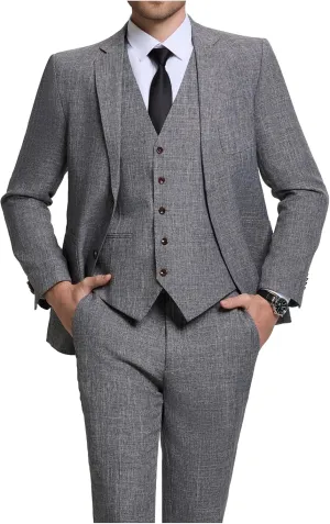 Men Suits Lightweight 3 Piece Slim Fit 2 Button Blazer Vest Pants Suit Sets Casual Men Wedding Suits Prom Tuxedo