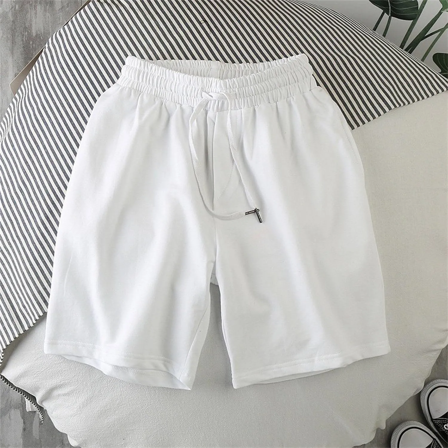 Men's 3 Pack Gym Stretch Lounge Shorts Breathable Fitness Sweat Shorts with Pockets Comfy Drawstring Jogger Shorts
