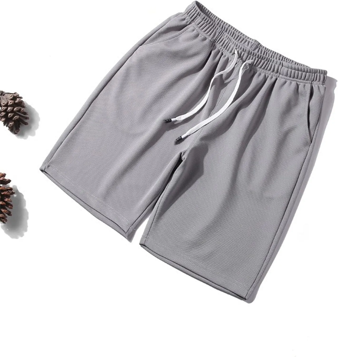 Men's 3 Pack Gym Stretch Lounge Shorts Breathable Fitness Sweat Shorts with Pockets Comfy Drawstring Jogger Shorts
