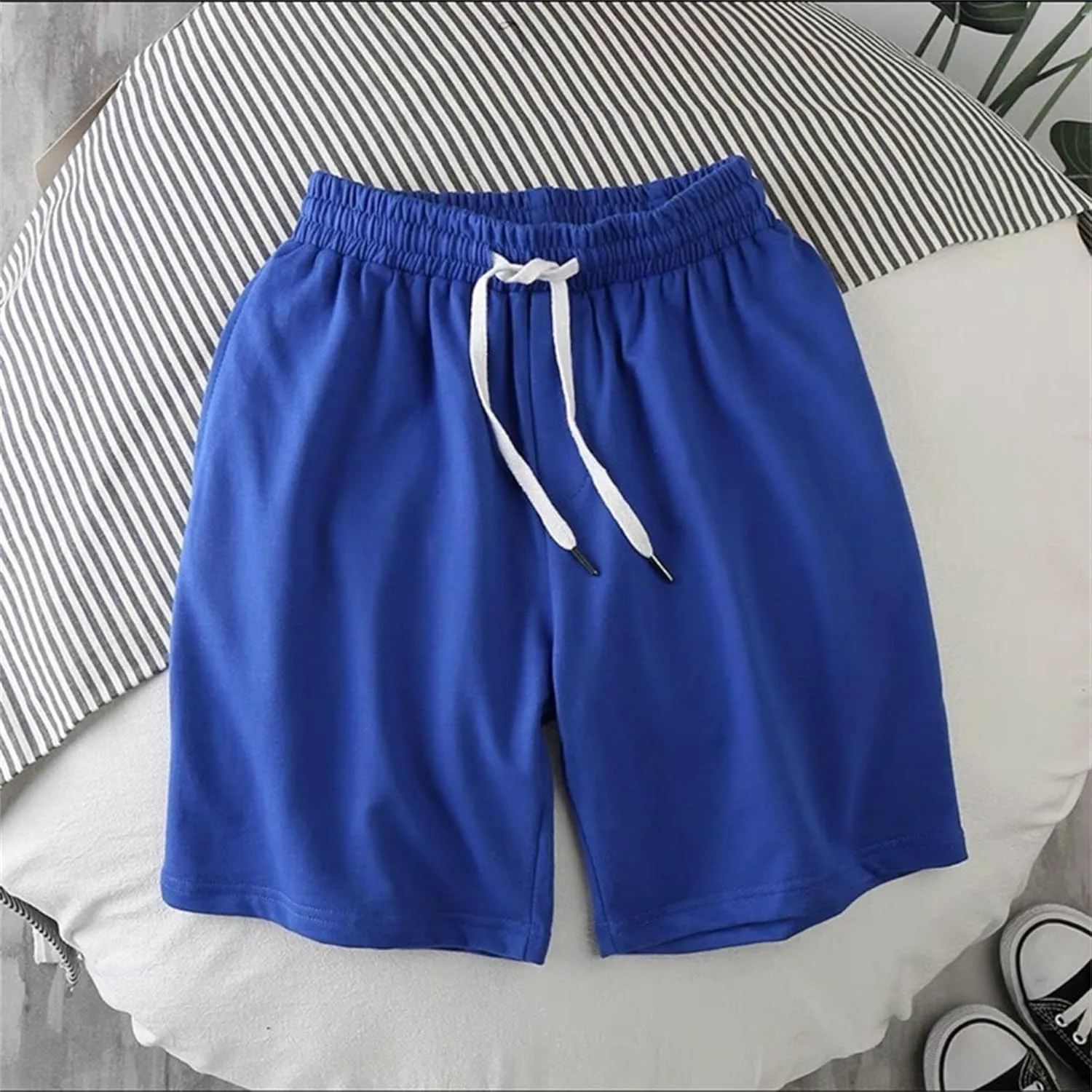 Men's 3 Pack Gym Stretch Lounge Shorts Breathable Fitness Sweat Shorts with Pockets Comfy Drawstring Jogger Shorts