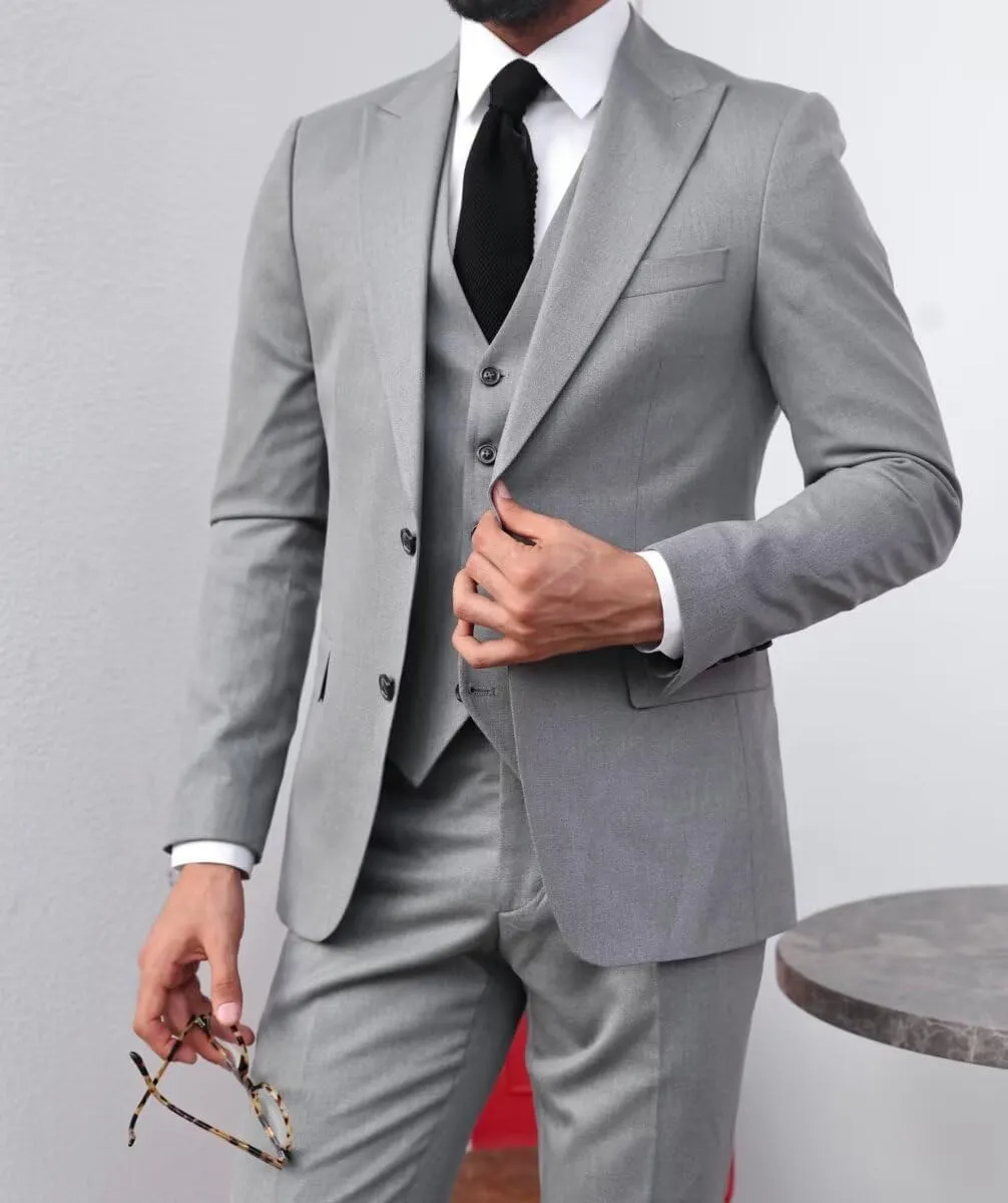 Mens 3 Piece Suit Men Suits Slim Fit Wedding Suits Man Two Button Blazer Single Breasted Vest Pants Groom Prom