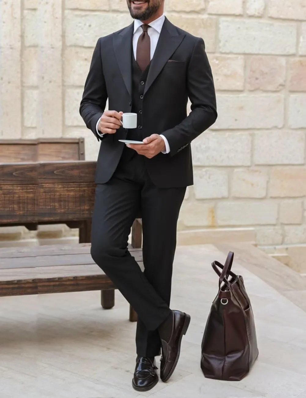 Mens 3 Piece Suit Men Suits Slim Fit Wedding Suits Man Two Button Blazer Single Breasted Vest Pants Groom Prom