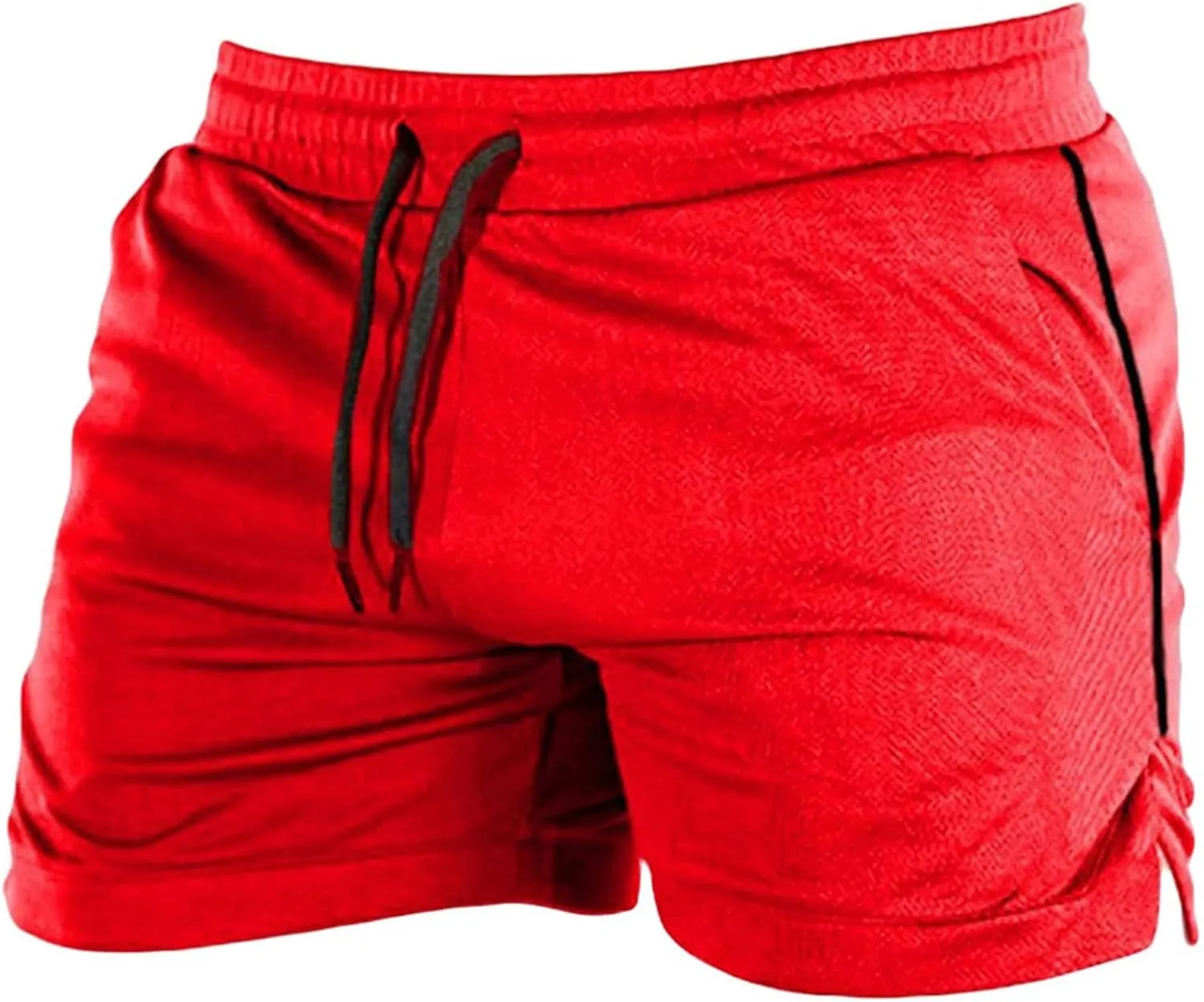 Men's Athletic Running Shorts Breathable Mesh Quick Dry Workout Shorts Men Drawstring Fitness Gym Shorts Loose Fit