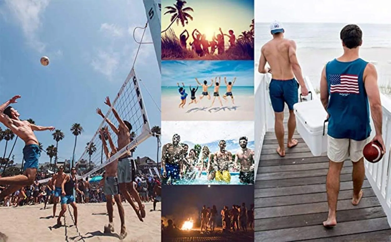 Men's Beach Shorts Lightweight Short Beach Bathing Suits Pant