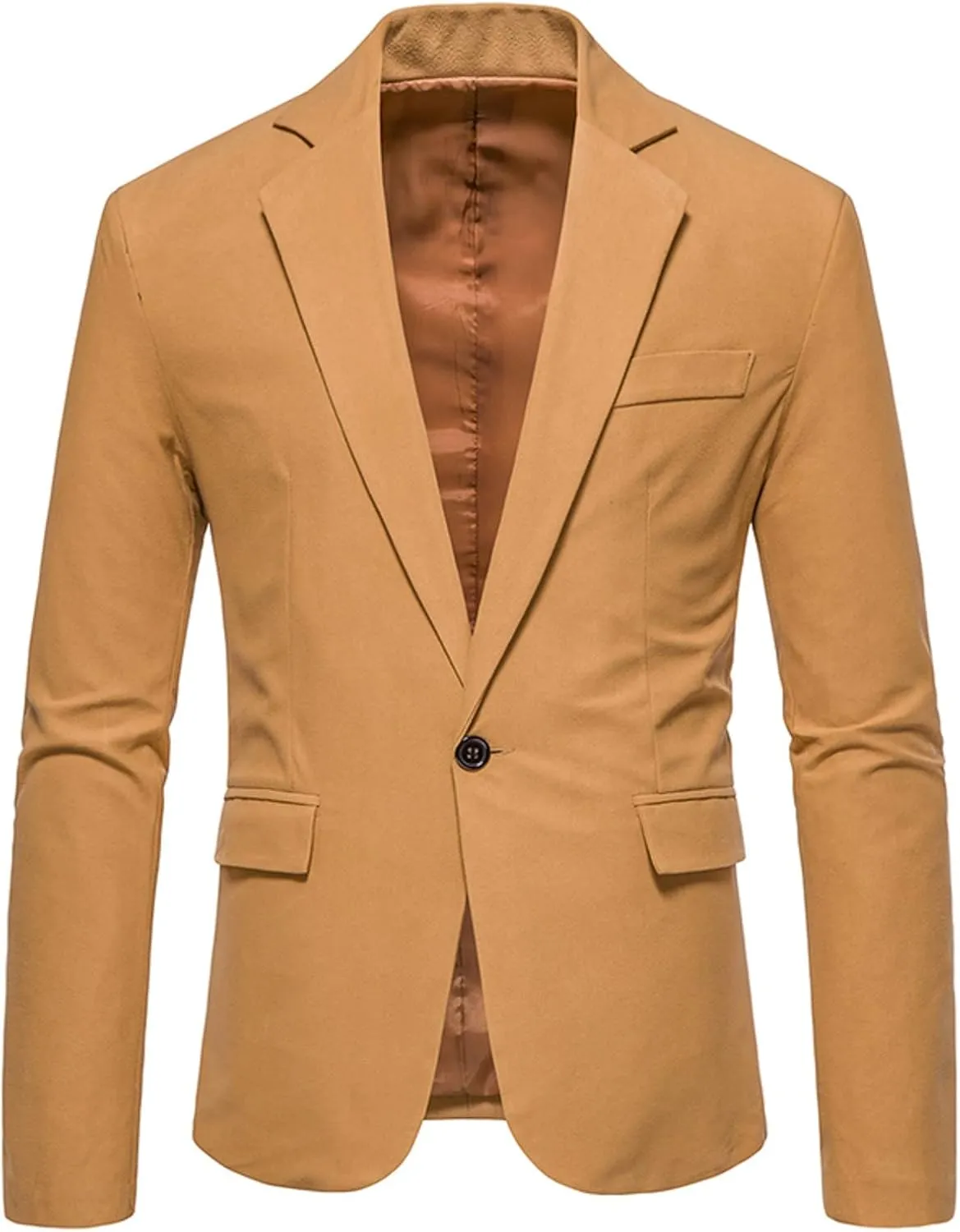 Mens Blazer Sports Coat Slim Fit One Button Solid Men's Casual Knit Suit Blazer Jackets for Business Wedding Party