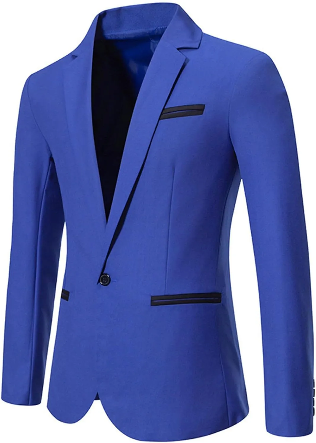 Mens Blazer Sports Coat Slim Fit One Button Solid Men's Casual Knit Suit Blazer Jackets for Business Wedding Party