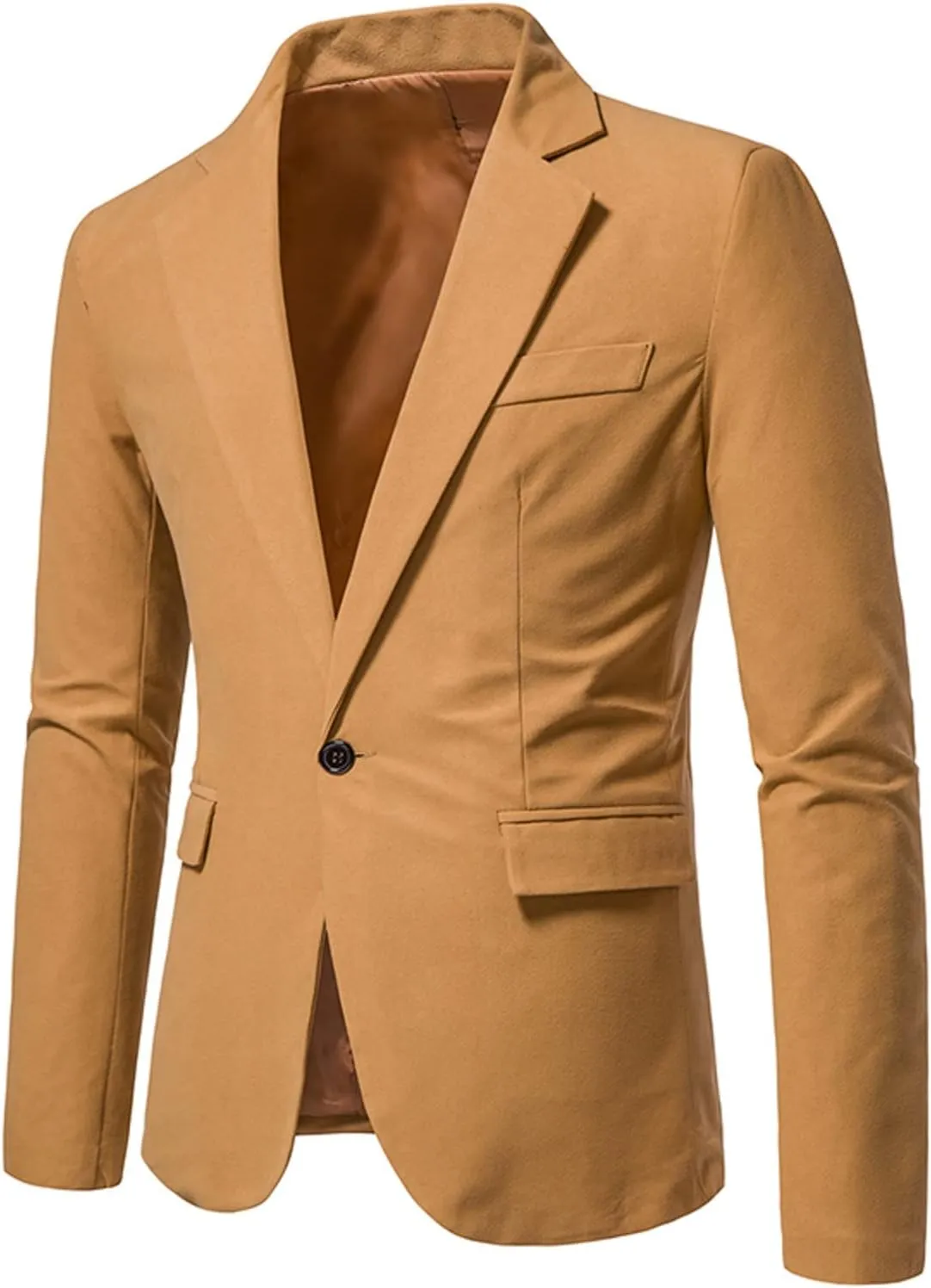 Mens Blazer Sports Coat Slim Fit One Button Solid Men's Casual Knit Suit Blazer Jackets for Business Wedding Party