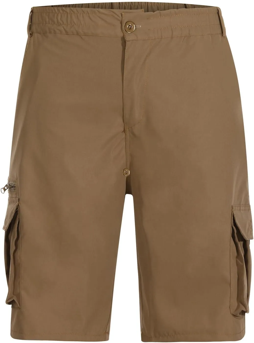 Men's Cargo Shorts Running Shorts Elastic Waist Cotton Hiking Shorts Straight Fit Athletic Shorts with Pockets
