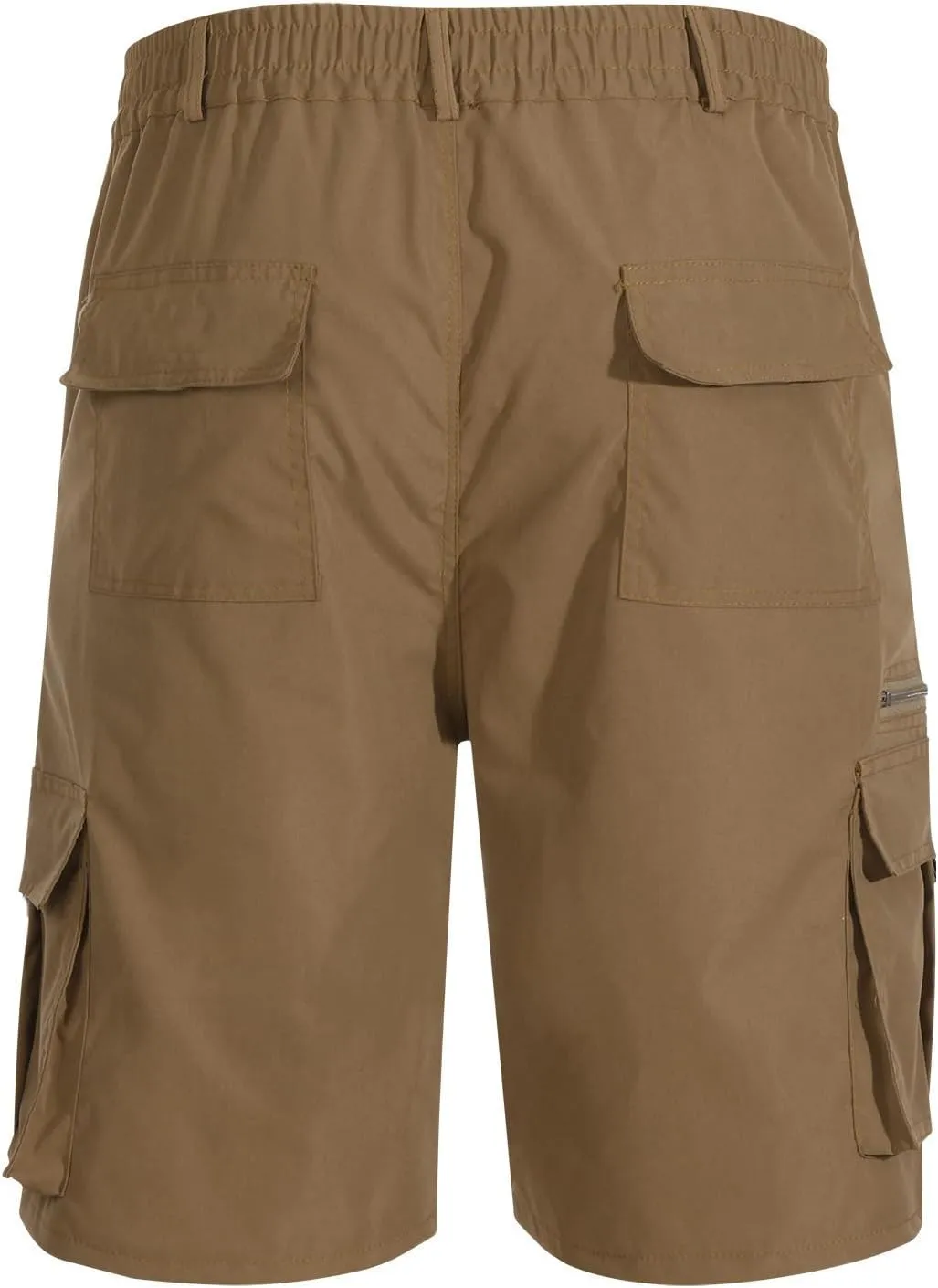 Men's Cargo Shorts Running Shorts Elastic Waist Cotton Hiking Shorts Straight Fit Athletic Shorts with Pockets