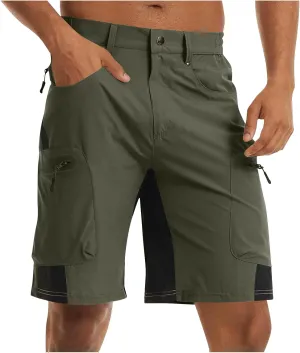 Mens Cargo Shorts Solid Color Fashion Patchwork Short Pants with Multiple Pockets Flowy Comfy Workwear Shorts