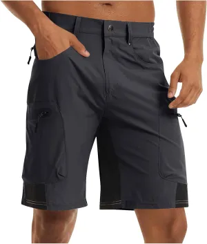 Mens Cargo Shorts Solid Color Fashion Patchwork Short Pants with Multiple Pockets Flowy Comfy Workwear Shorts