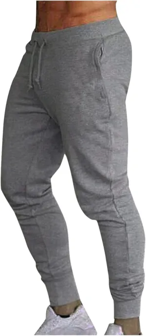 Men's Cargo Sweatpants Workout Trousers Elastic Waist Outdoor Pants Men's Premium Relaxed Fit Straight Leg Cargo Pant