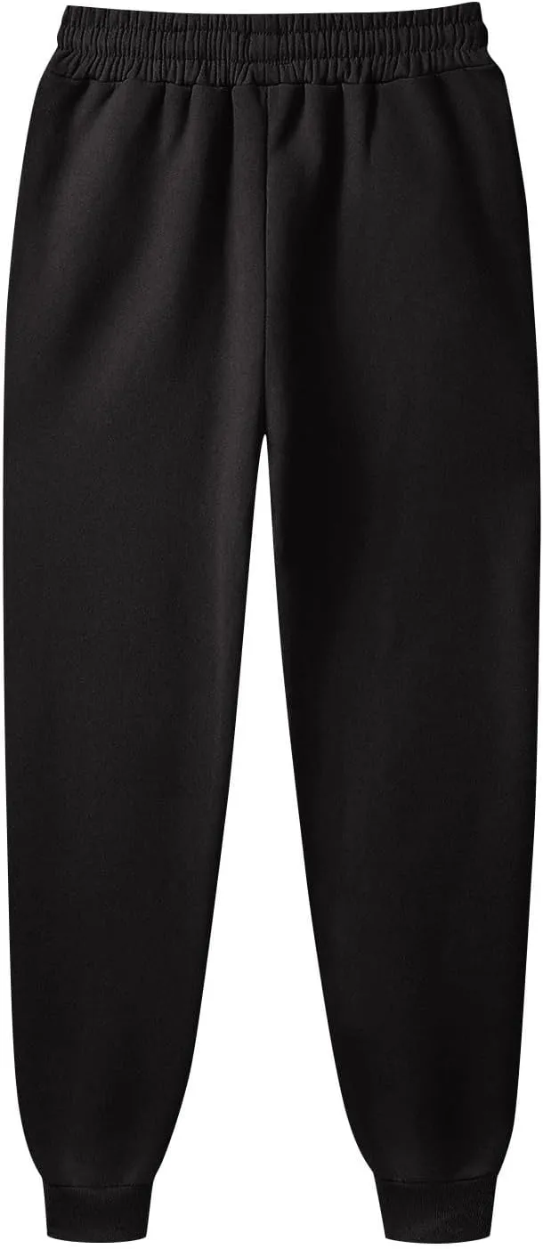 Mens Casual Drawstring Pants Joggers Sweatpants Active Athletic Workout Heavyweight Fleece Cargo Sweatpants Trousers