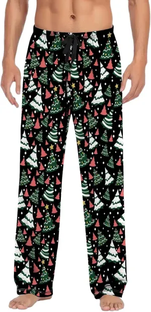 Mens Christmas Pajama Pants Pants Pajama Pants with Drawstring and Pockets Pj Pants Red and Black Plaid Pajama Pants