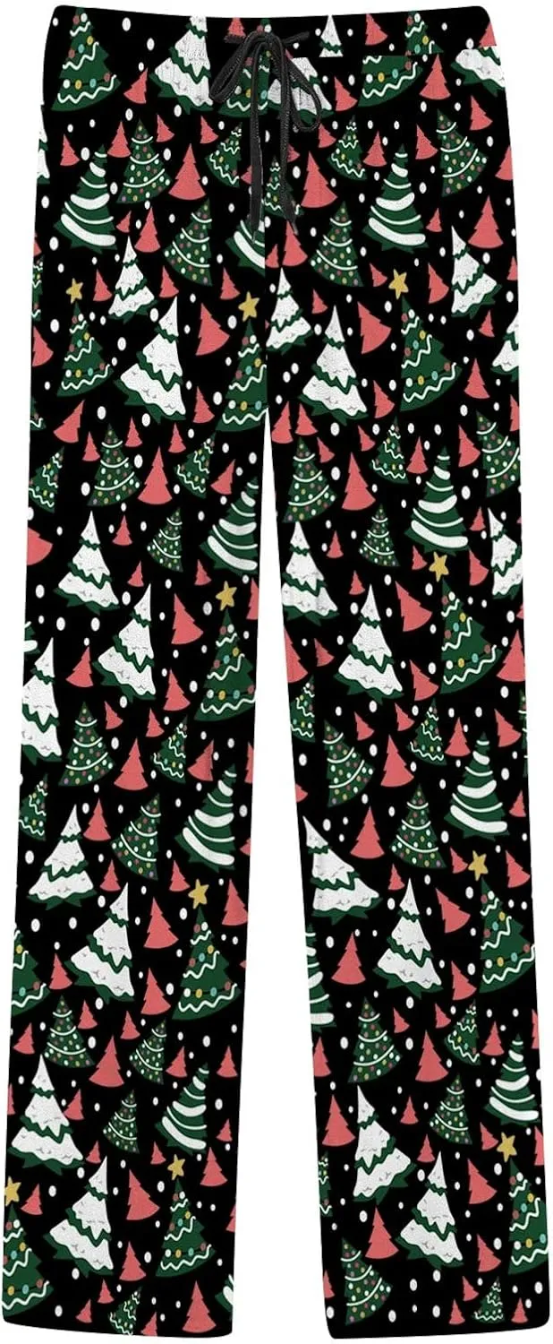 Mens Christmas Pajama Pants Pants Pajama Pants with Drawstring and Pockets Pj Pants Red and Black Plaid Pajama Pants