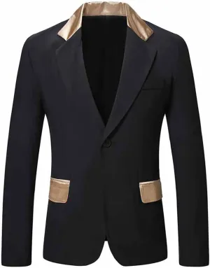 Mens Corduroy Blazers Slim Fit Business Notched Lapel Casual Men Sport Coat One Button Lightweight Suit Jacket