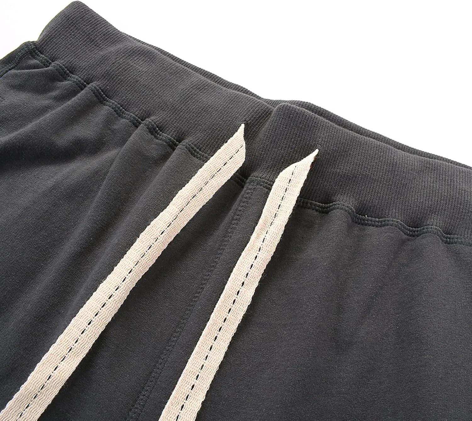 Men's Cotton Casual Shorts Drawstring Lounge Shorts Summer Beach Shorts Loose Fit SweatShorts with Elastic Waist