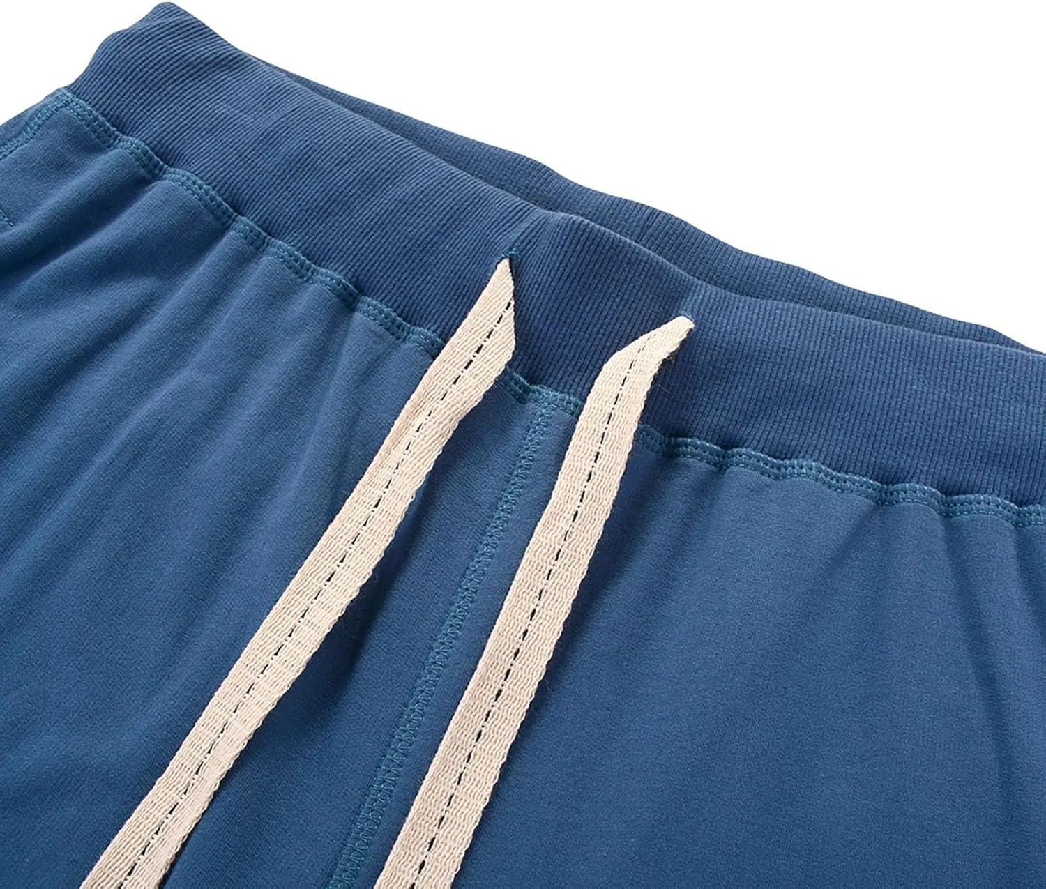 Men's Cotton Casual Shorts Drawstring Lounge Shorts Summer Beach Shorts Loose Fit SweatShorts with Elastic Waist