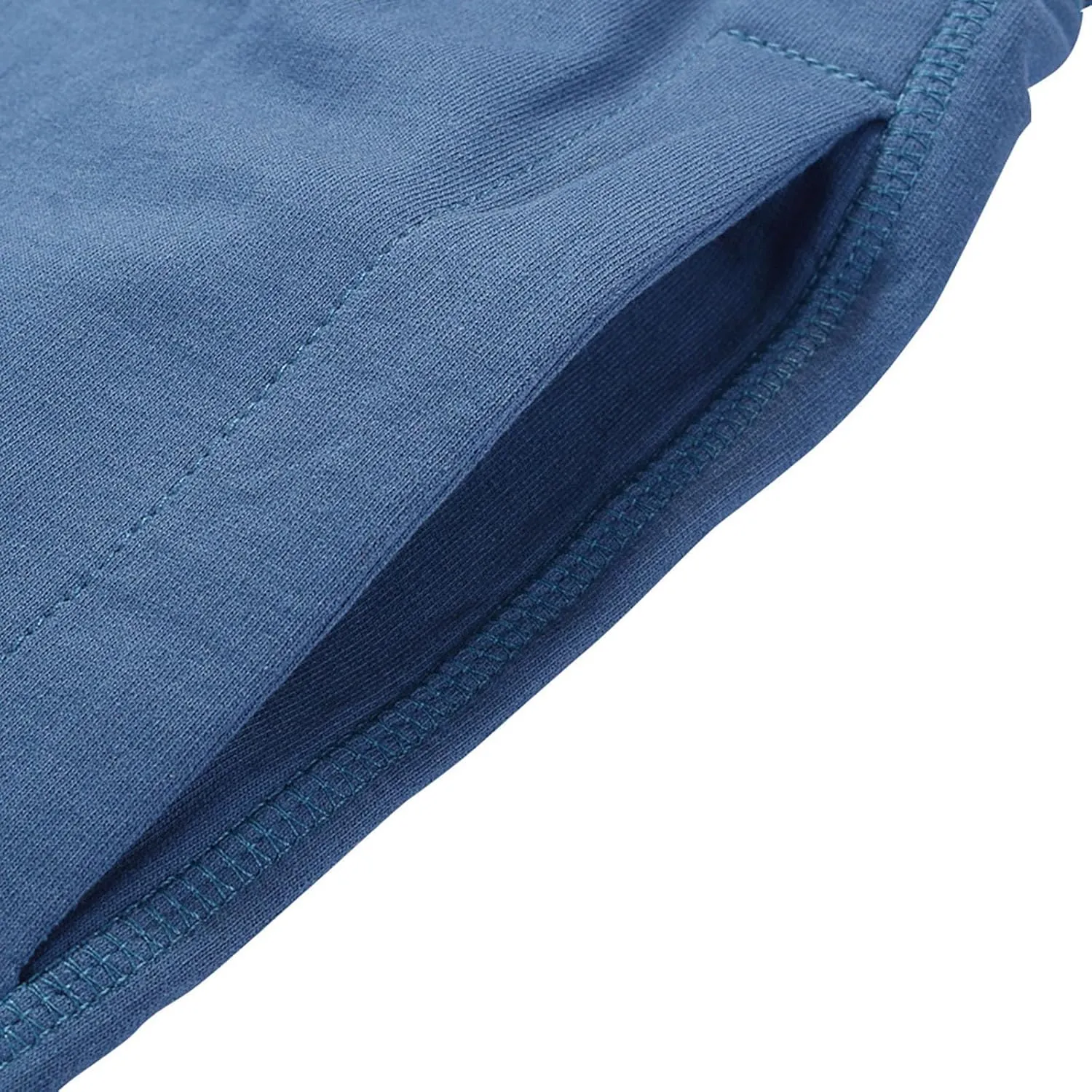Men's Cotton Casual Shorts Drawstring Lounge Shorts Summer Beach Shorts Loose Fit SweatShorts with Elastic Waist