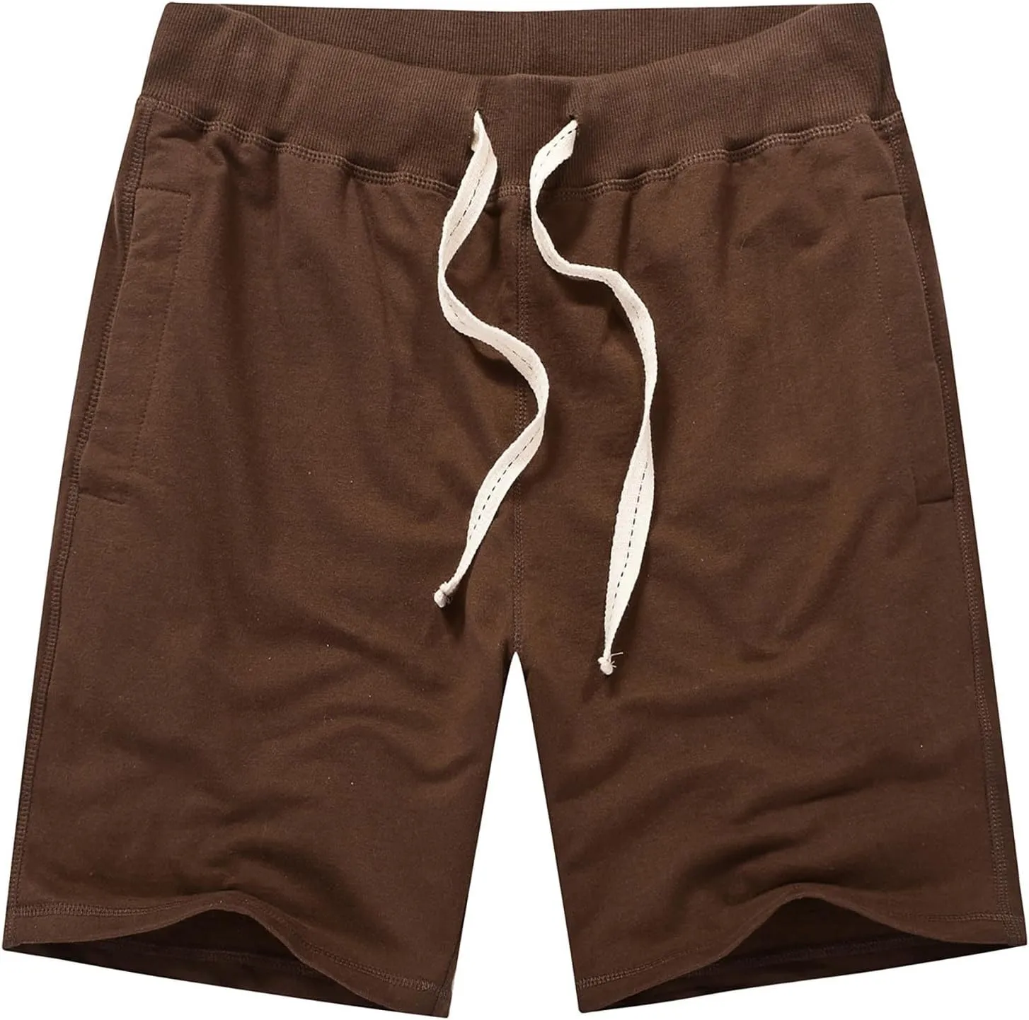 Men's Cotton Casual Shorts Drawstring Lounge Shorts Summer Beach Shorts Loose Fit SweatShorts with Elastic Waist