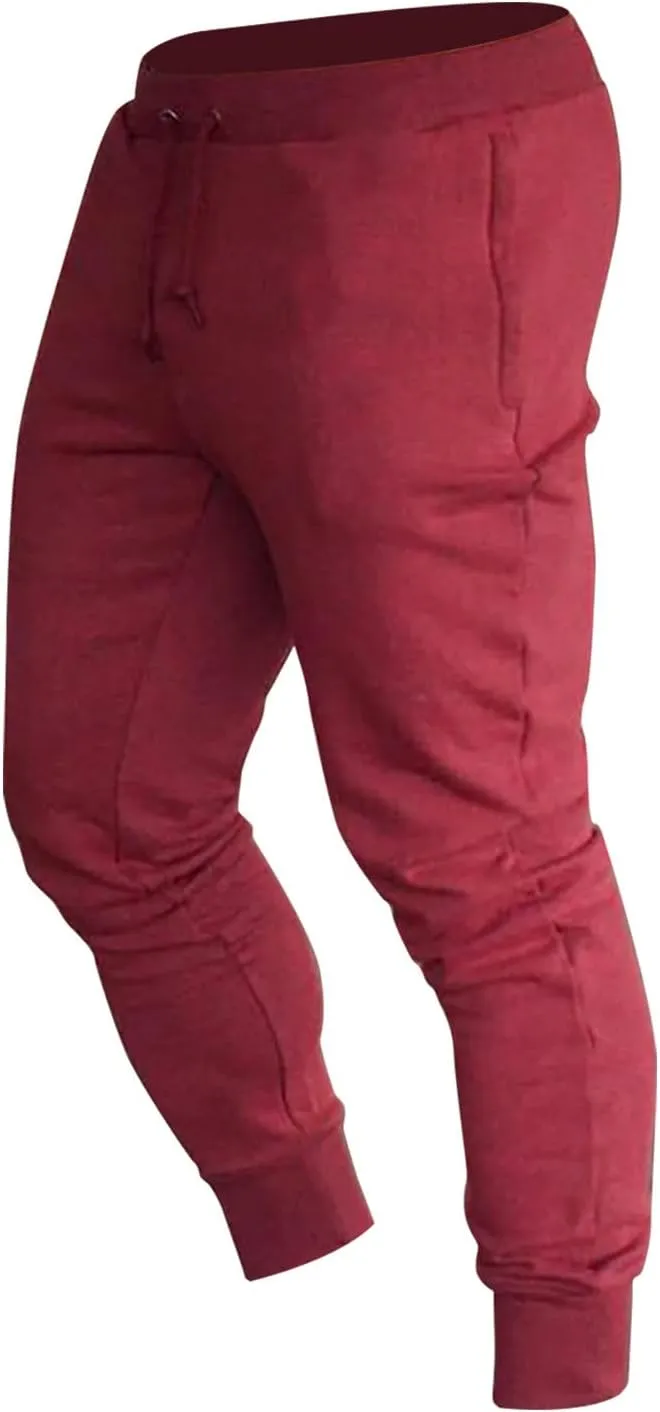 Mens Joggers Workout Pants for Gym Slim Fit Running and Bodybuilding Athletic Bottom Sweatpants for Men with Deep Pockets