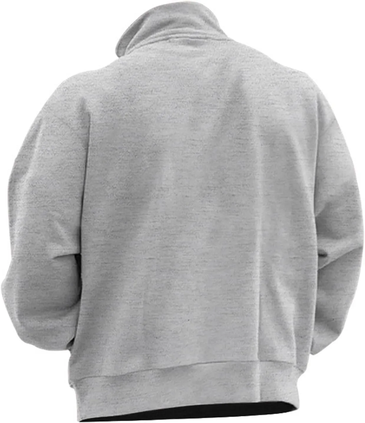 Men's Long-Sleeve Quarter-Zip Sweatshirt Long Sleeve Solid Pullover Loose Fit Lightweight Golf Mock Neck Sweaters