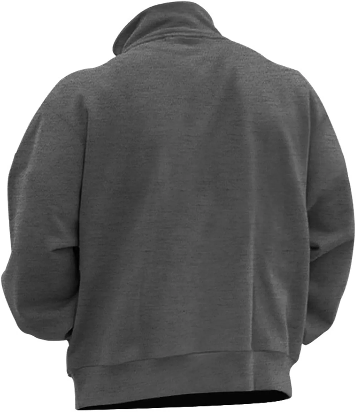Men's Long-Sleeve Quarter-Zip Sweatshirt Long Sleeve Solid Pullover Loose Fit Lightweight Golf Mock Neck Sweaters