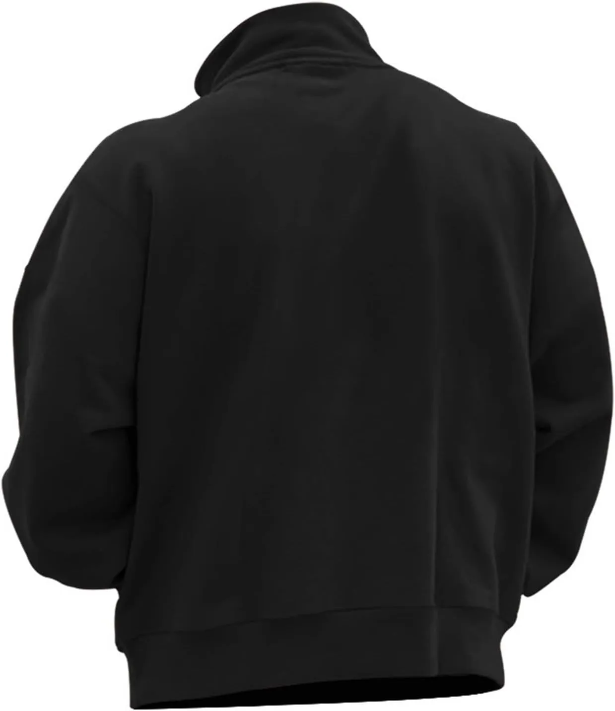 Men's Long-Sleeve Quarter-Zip Sweatshirt Long Sleeve Solid Pullover Loose Fit Lightweight Golf Mock Neck Sweaters