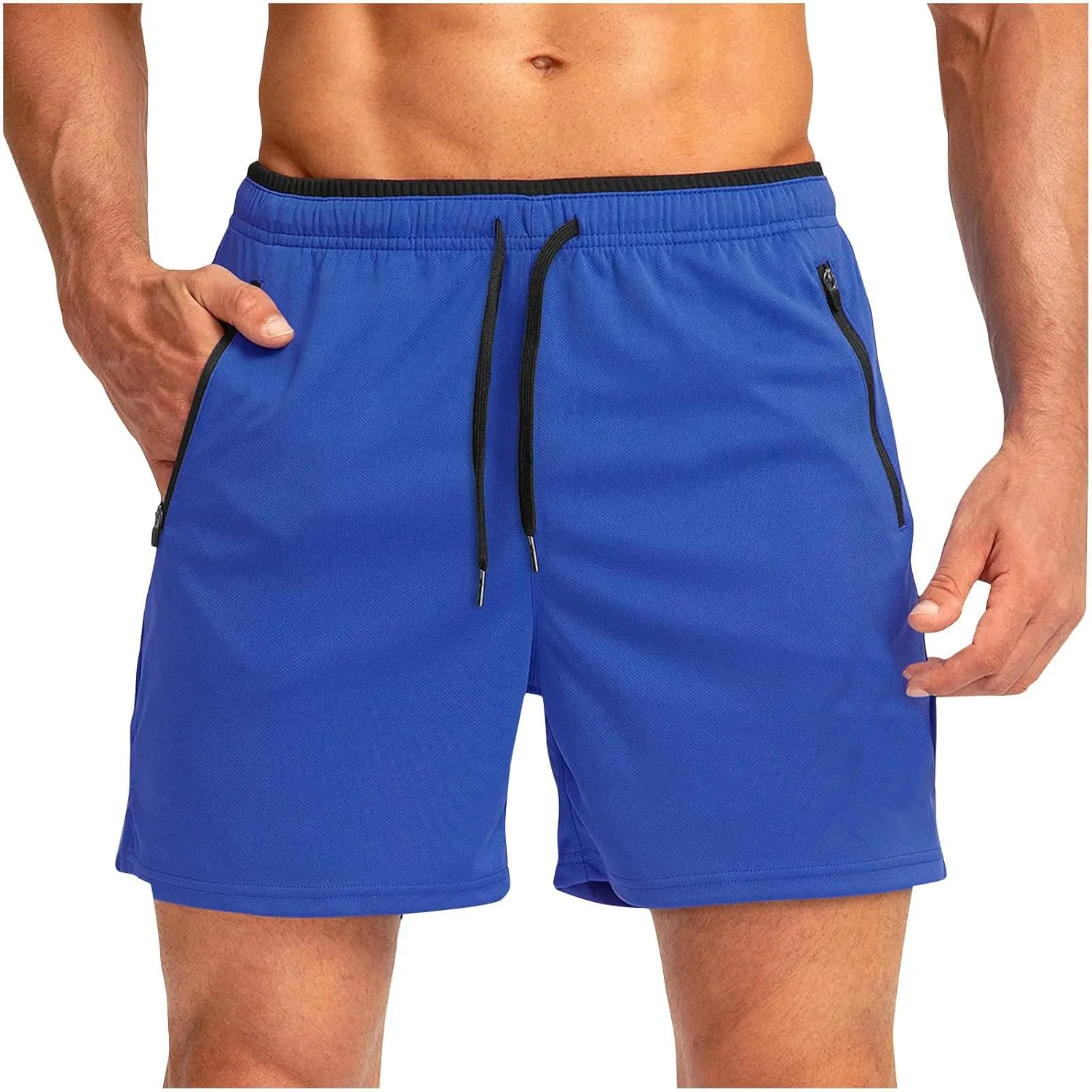 Men's Running Shorts Lightweight Loose Fit Fitness Shorts Quick Dry Athletic Clothes Workout Gym Shorts with Pockets