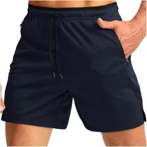 Men's Running Shorts Lightweight Loose Fit Fitness Shorts Quick Dry Athletic Clothes Workout Gym Shorts with Pockets