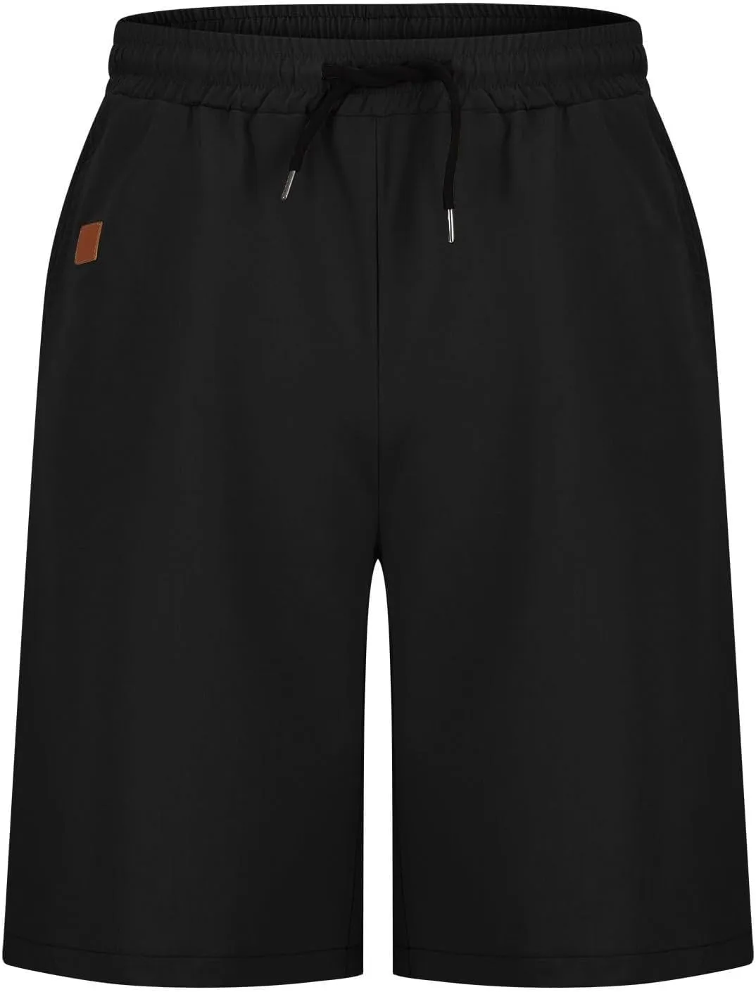 Men's Shorts Casual Drawstring Stretch Cotton Athletic Beach Shorts Elastic Waist Summer Shorts with Pockets