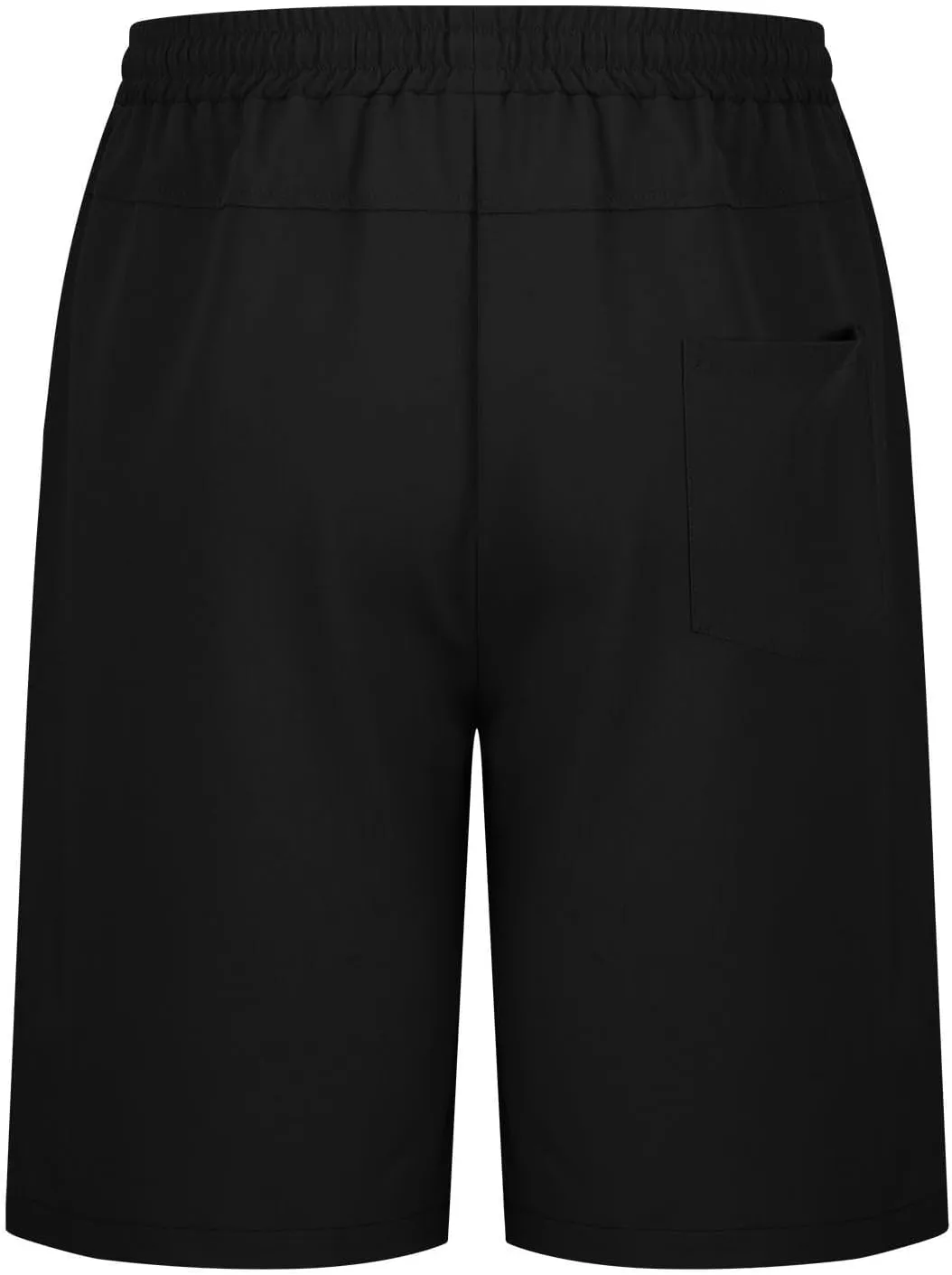 Men's Shorts Casual Drawstring Stretch Cotton Athletic Beach Shorts Elastic Waist Summer Shorts with Pockets