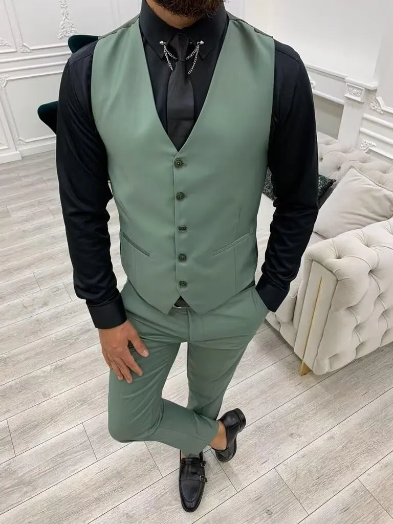 Mens Suit Slim Fit 3 Piece Suits for Men Wedding Suits Elegant Classic One Button Formal Prom Dinner Tuxedo