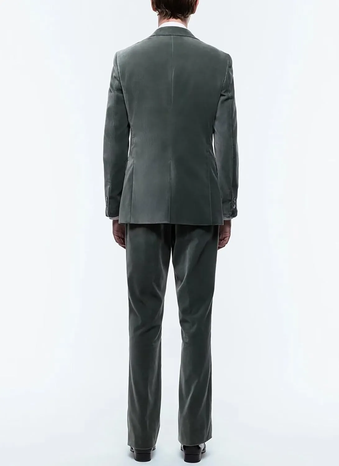 Men's Suits 2 Piece Velvet Suit for Men Slim Fit Suit Jacket Pants Set Two Button Prom Wedding Tuxedo Suits
