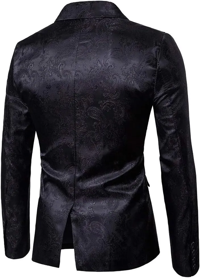 Mens Suits, Slim Fit Prom Homecoming Suit for Men, Wedding Business Outfit 2 Piece Suit Jacket Blazer Pants Set