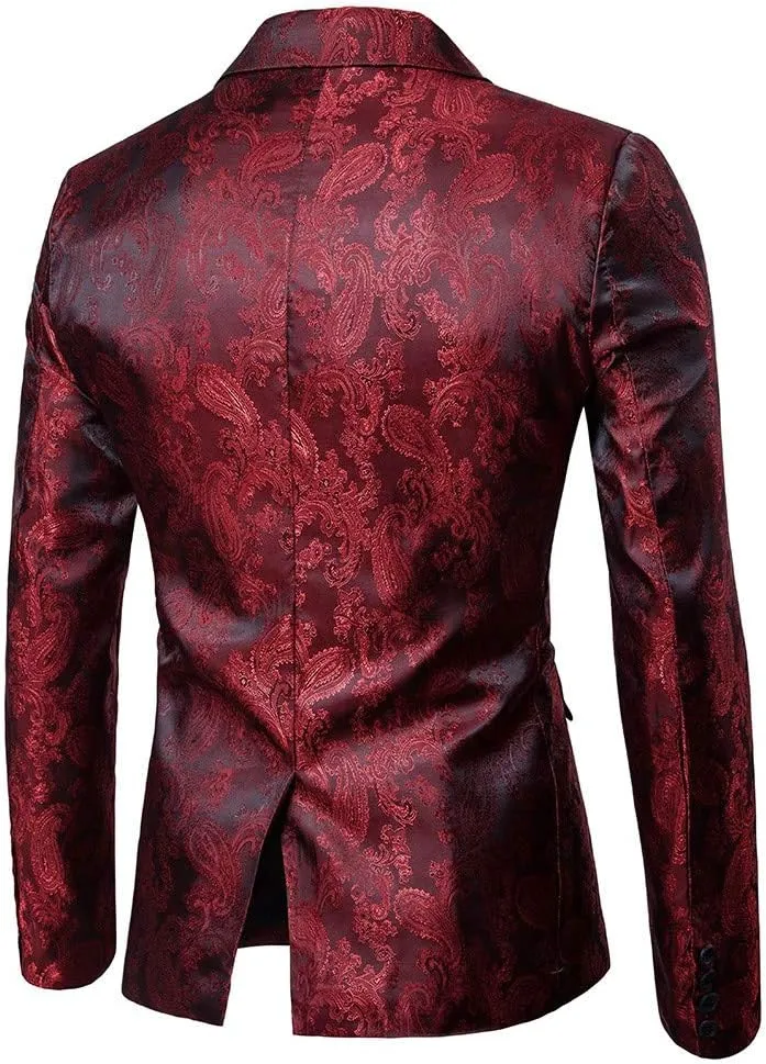 Mens Suits, Slim Fit Prom Homecoming Suit for Men, Wedding Business Outfit 2 Piece Suit Jacket Blazer Pants Set